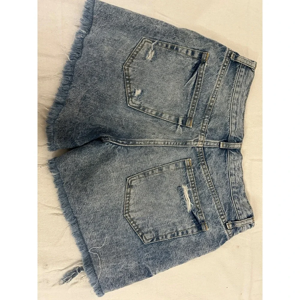 Free People We The Free Maggie Jean Shorts Womens 27‎ Denim Cut Off Distressed